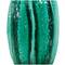 14&#x22; Green Wavy Glass Vase